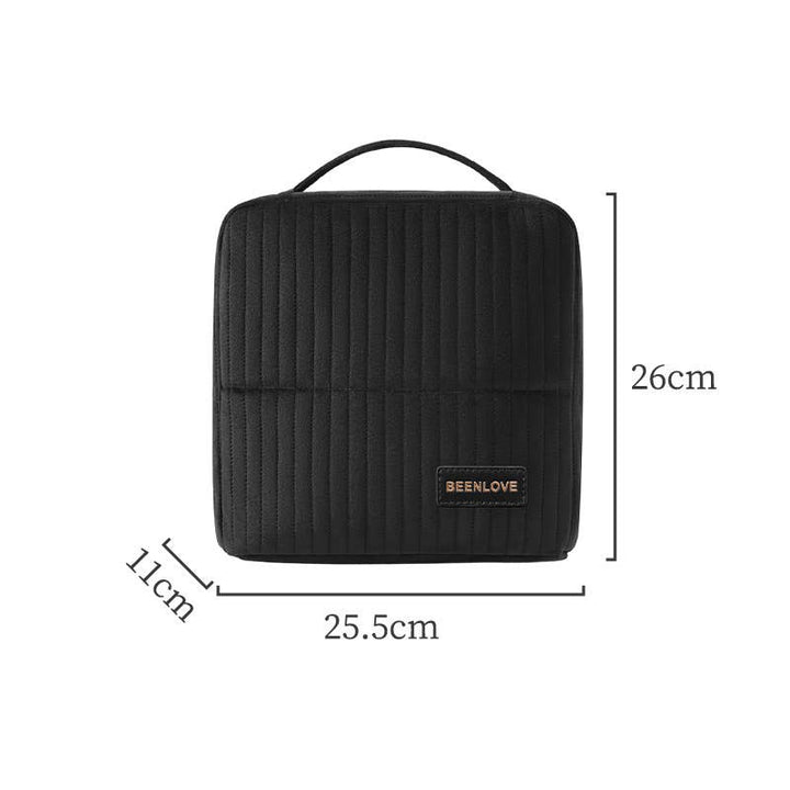 Solid Color Standing Travel Makeup & Toiletry Bag