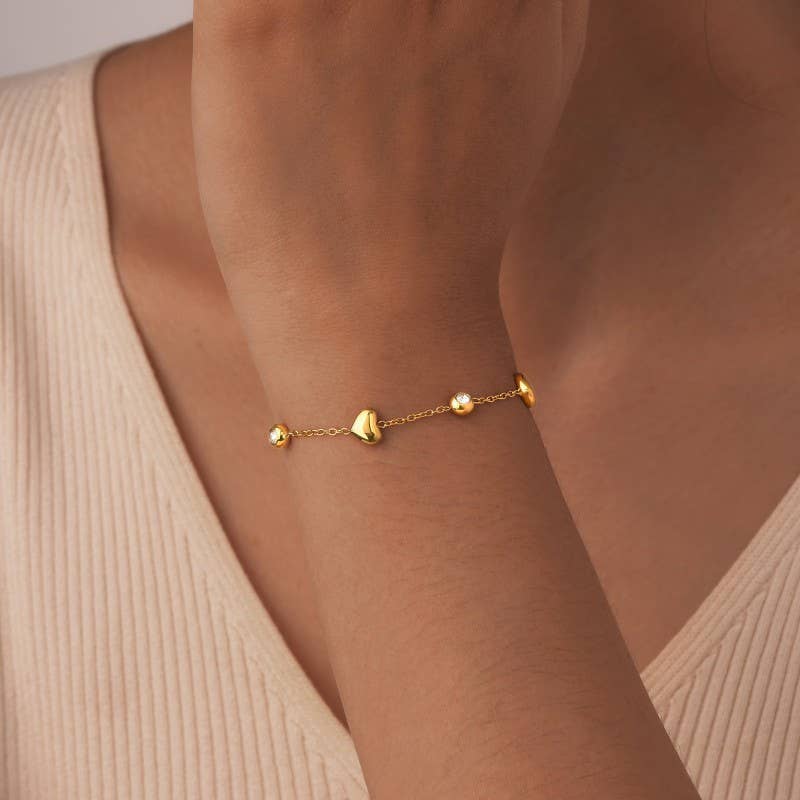 Gold Heart Bracelet
