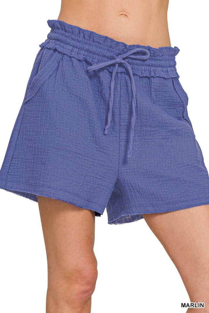 Double Gauze Drawstring Shorts