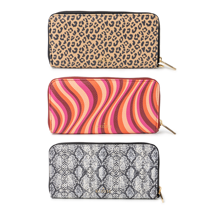 Kedzie Patterned Zip-Around Clutch